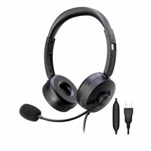 Dual Sided Headset USB with Flexible Mic
